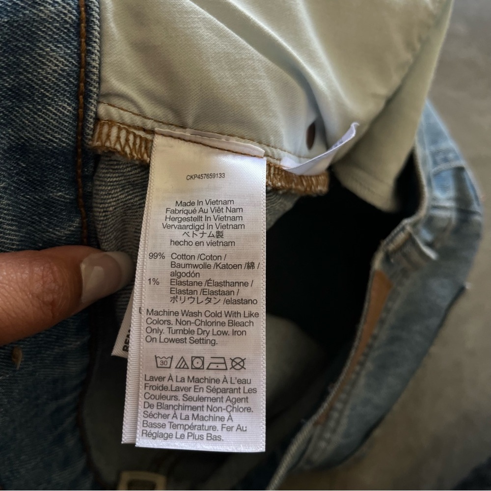 Madewell The Perfect Vintage Straight Jean Kingsbury Wash Knee-Rip Edition - Picture 13 of 13